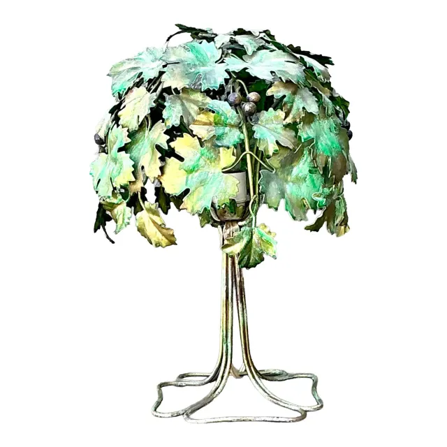 Vintage Italian Grape Leaf Table Lamp — additional photo 1