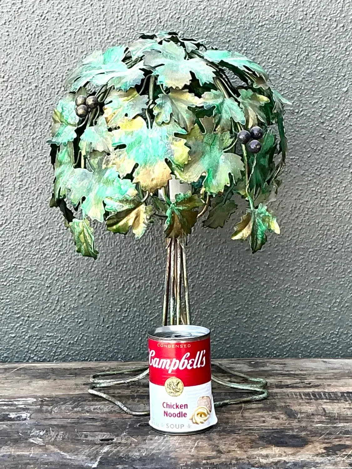 Vintage Italian Grape Leaf Table Lamp — additional photo 3