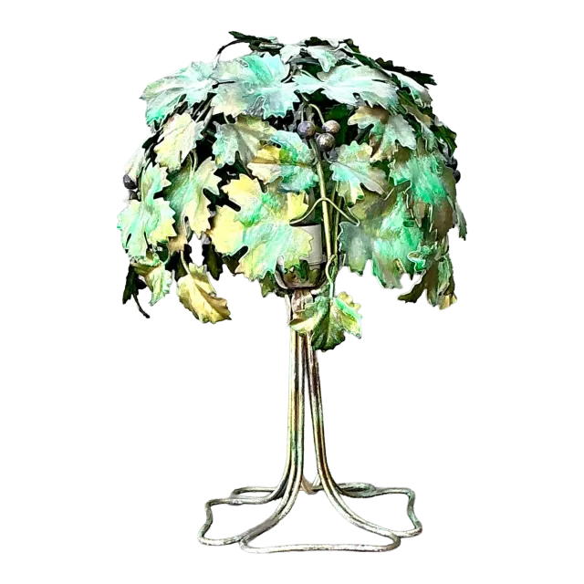 Vintage Italian Grape Leaf Table Lamp — additional photo 7