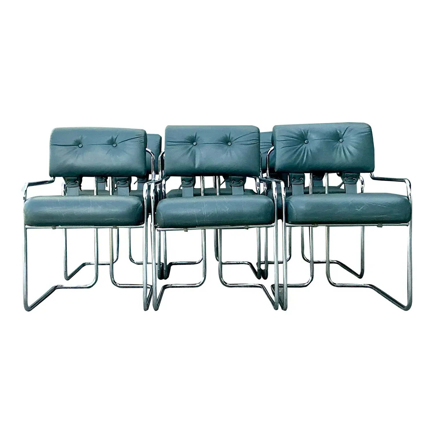 Vintage Italian Guido Faleschini “Tucaroma”:Dining Chairs - Set of 6 — additional photo 2