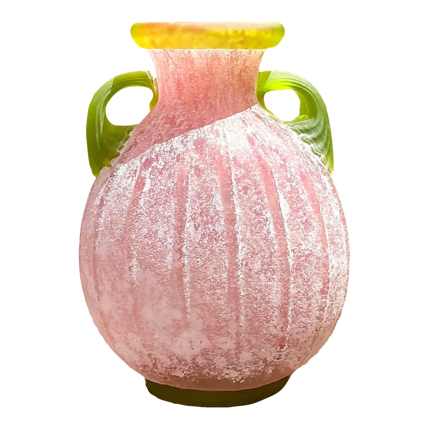 Vintage Italian Hand Blown Glass Vase - Blown Glass, 6.75W x 7.75H — additional photo 1