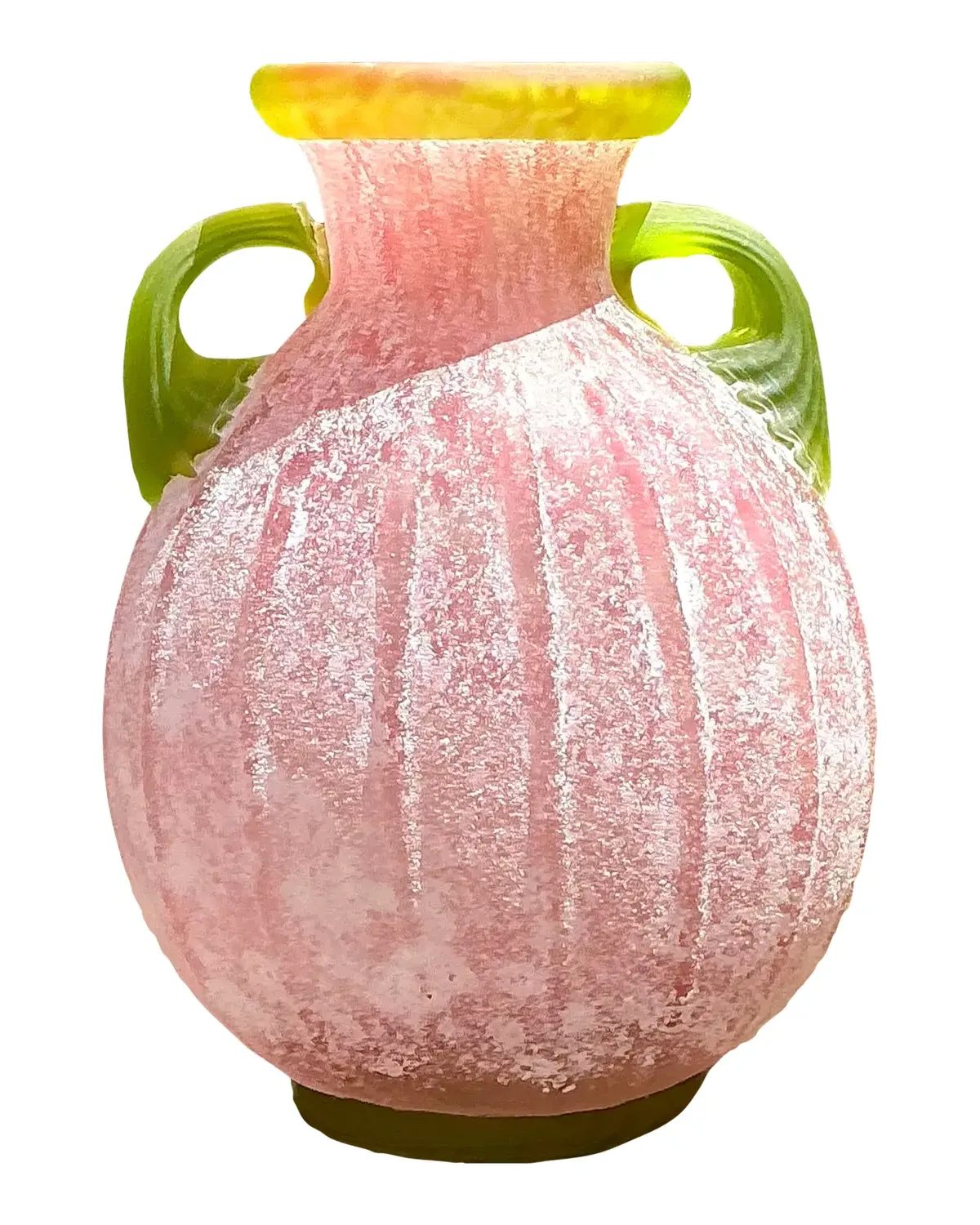Vintage Italian Hand Blown Glass Vase - Blown Glass, 6.75W x 7.75H