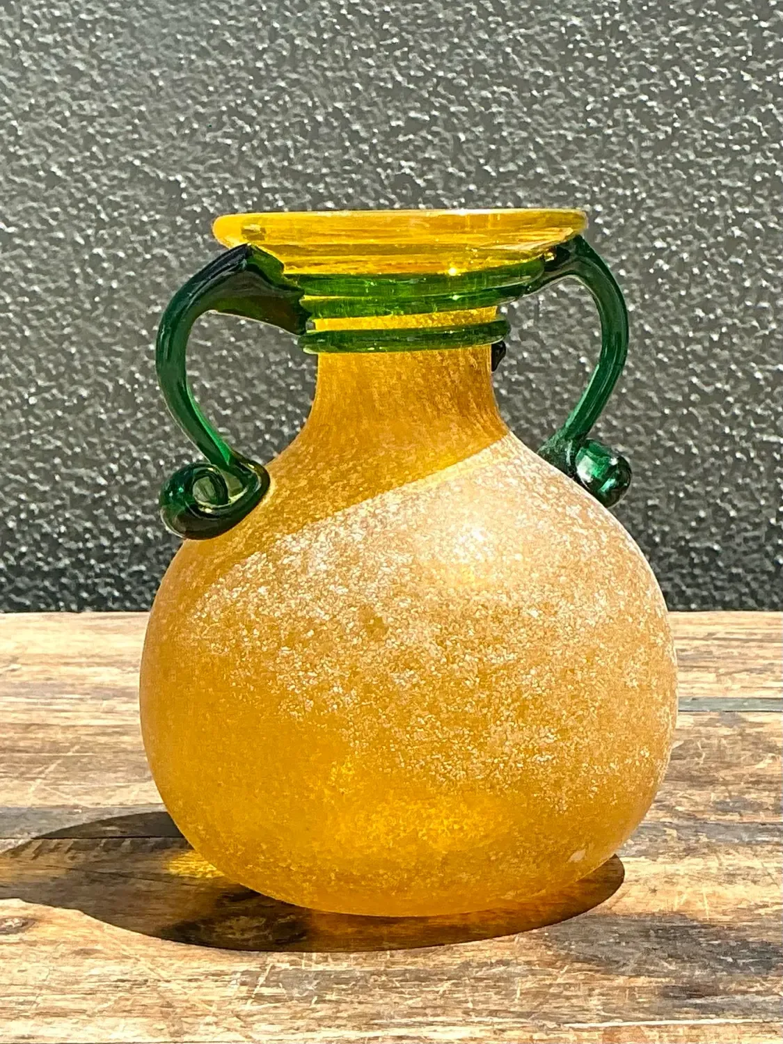 Vintage Italian Hand Blown Glass Vase