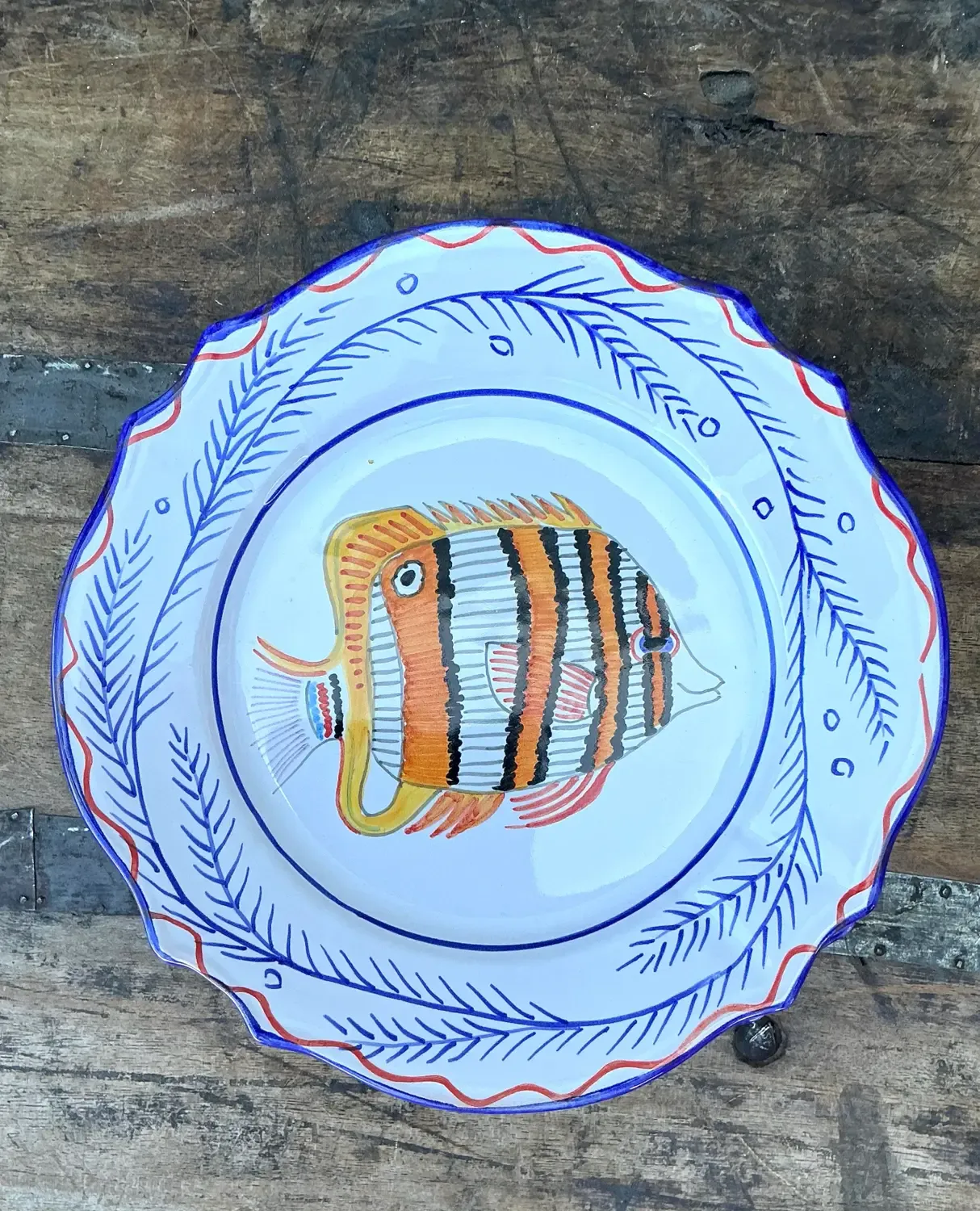 Vintage Italian Hand Painted Fish Plates - Set of 12 — additional photo 4