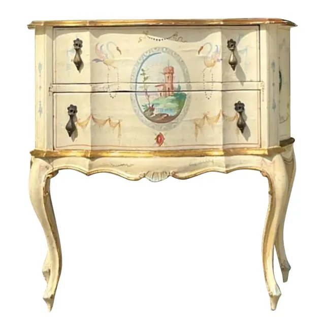 Vintage Italian Hand Painted Swag Lowboy — additional photo 1
