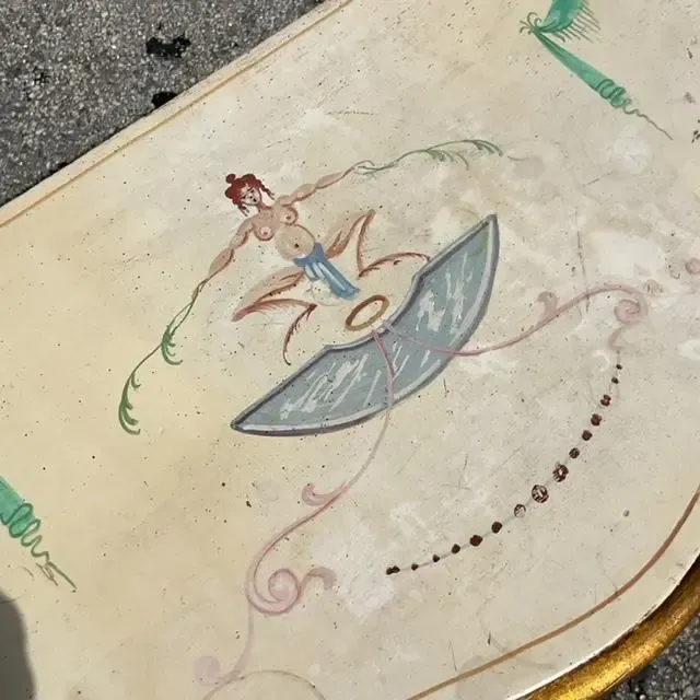 Vintage Italian Hand Painted Swag Lowboy — additional photo 3