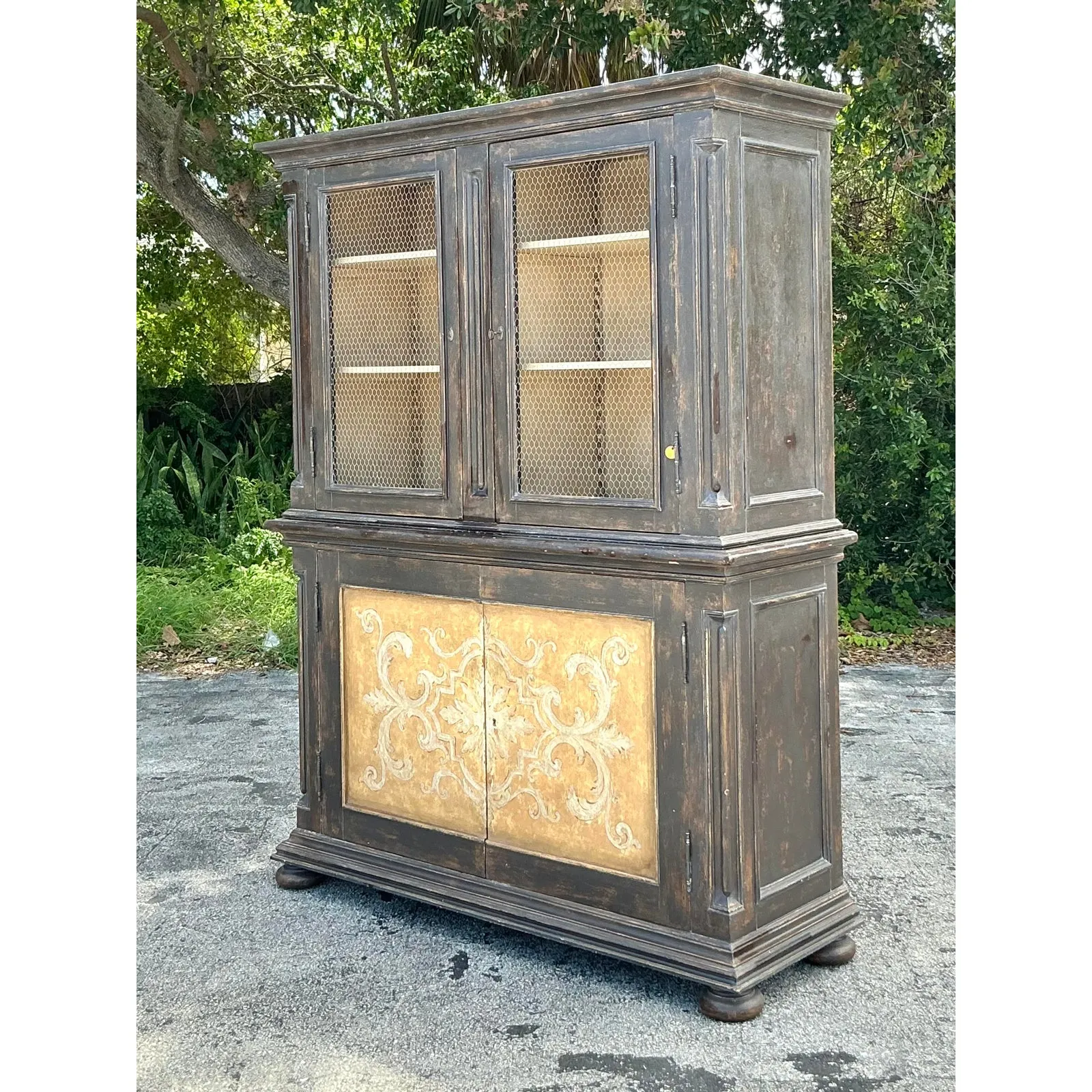 Vintage Italian Hand Painted Tuscan Cabinet — additional photo 2