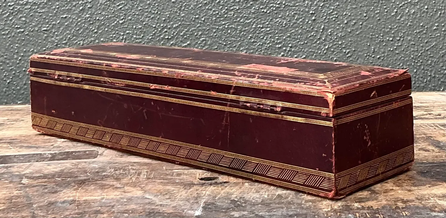 Vintage Italian Leather Embossed “Bertha” Box — additional photo 5