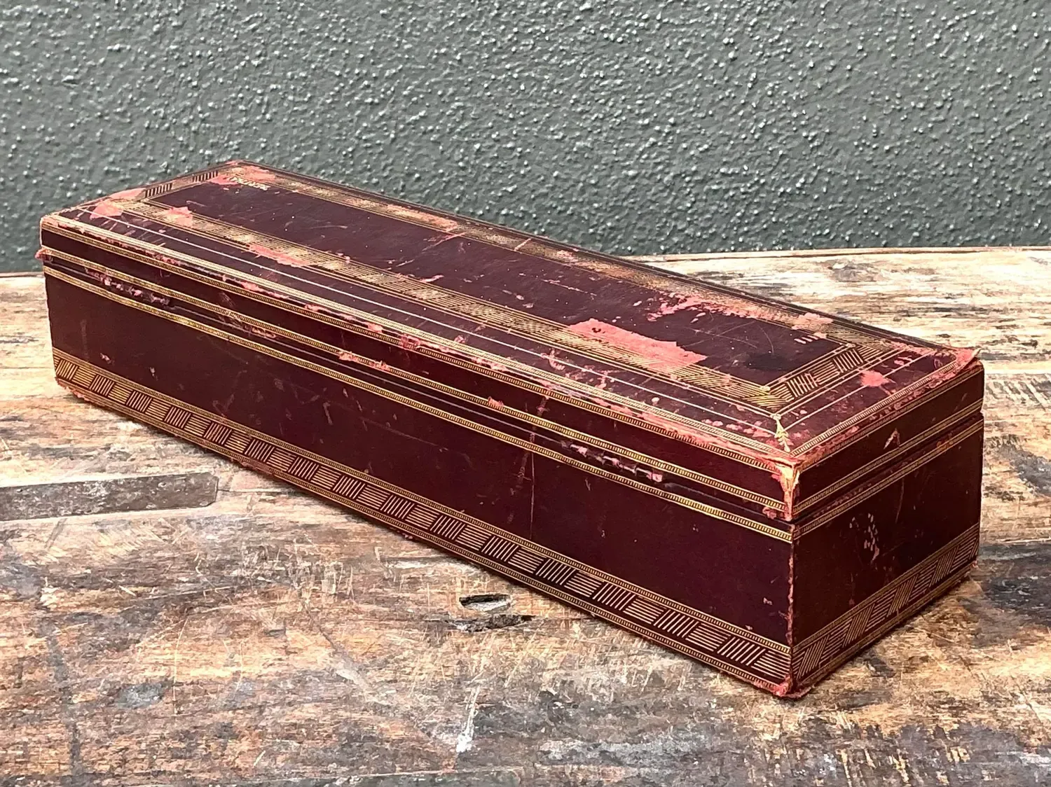 Vintage Italian Leather Embossed “Bertha” Box — additional photo 8