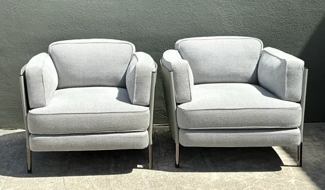 Vintage Italian Minotti Leather Frame “Shelley” Lounge Chairs - A Pair — additional photo 8