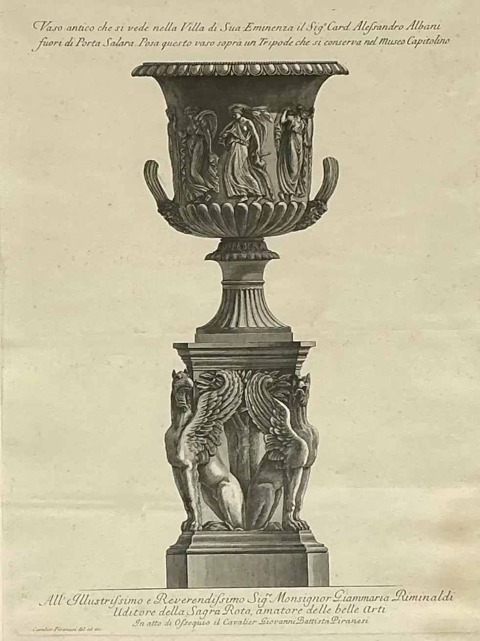 Vintage Italian Monumental Giovanni Batista Parinesi Urn Print — additional photo 6