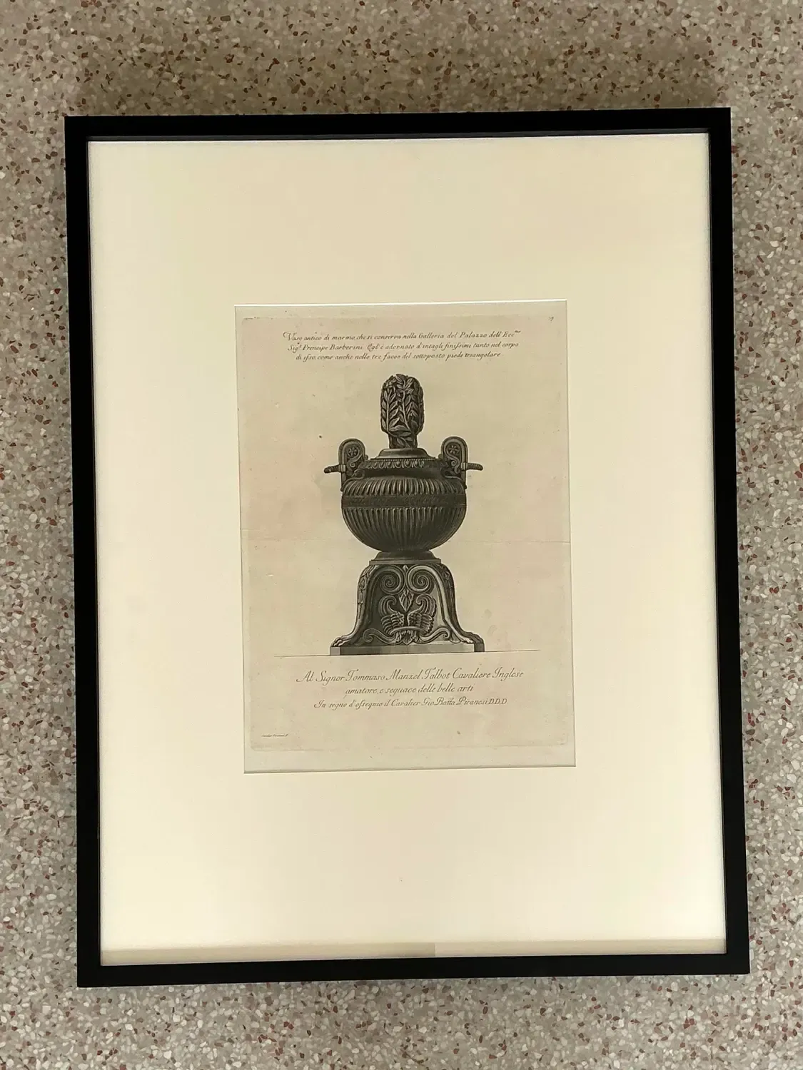 Vintage Italian Monumental Giovanni Batista Piranesi Urn Print — additional photo 2