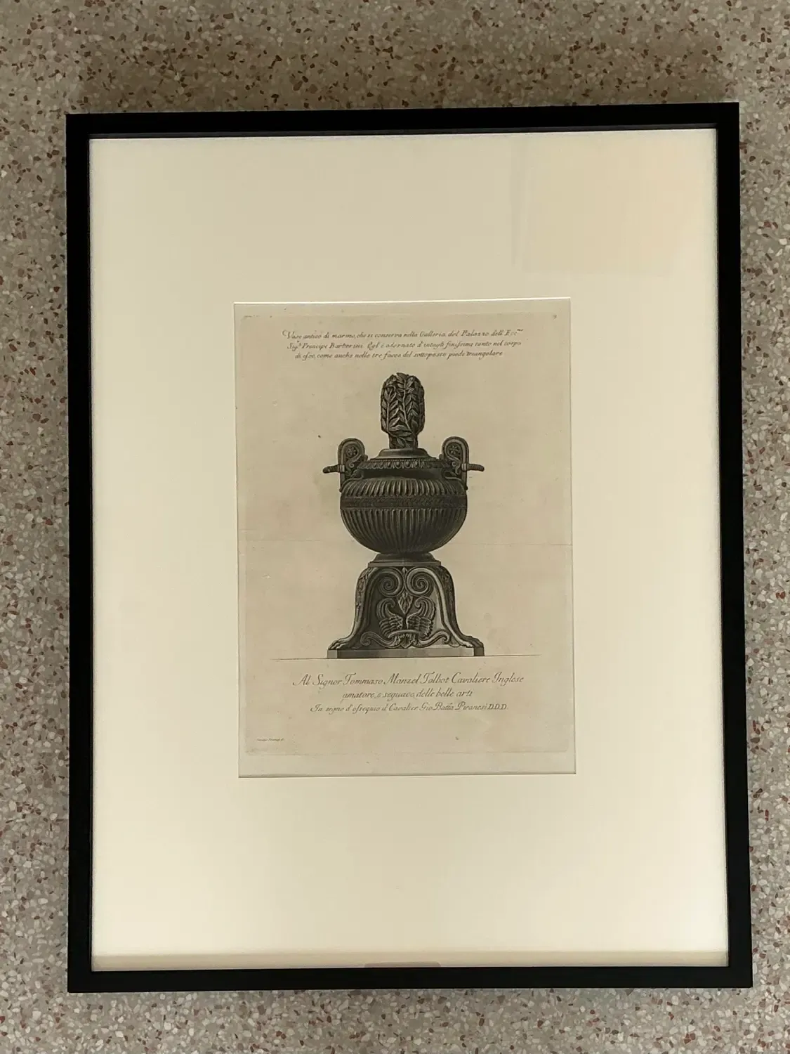 Vintage Italian Monumental Giovanni Batista Piranesi Urn Print — additional photo 3
