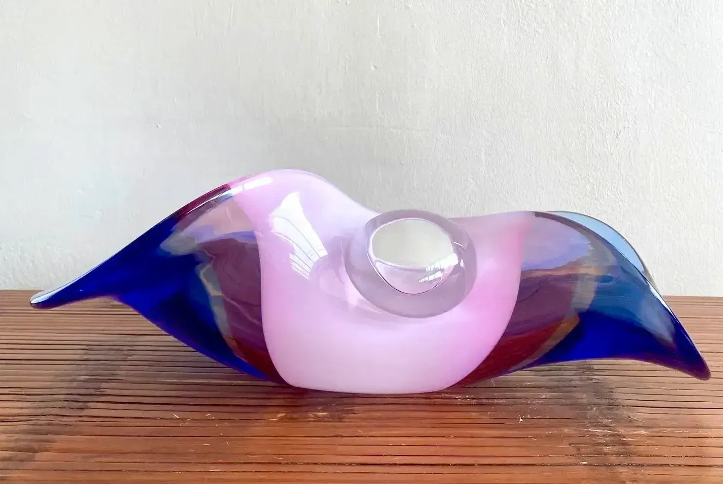 Vintage Italian Monumental Handblown Seguso for Oggetti Glass Bowl — additional photo 1