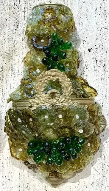 Vintage Italian Murano Glass Flower Sconce - A Pair — additional photo 3