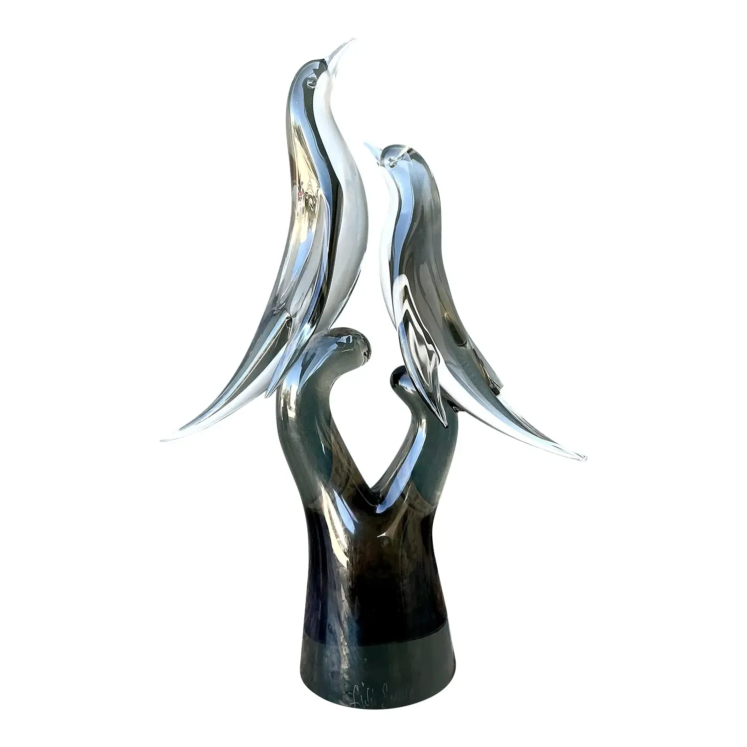 Vintage Italian Murano Seguso Glass Birds
