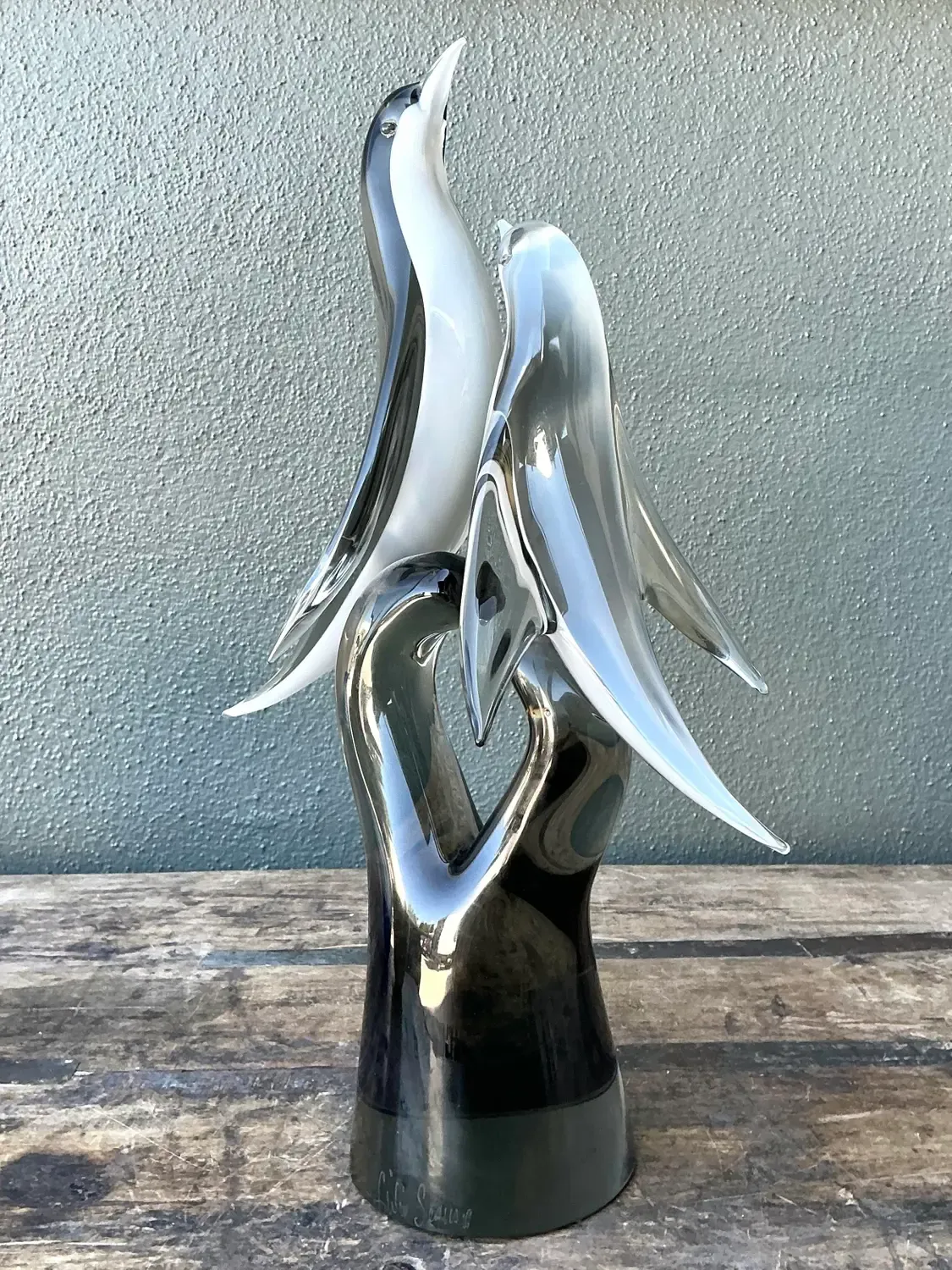 Vintage Italian Murano Seguso Glass Birds — additional photo 2