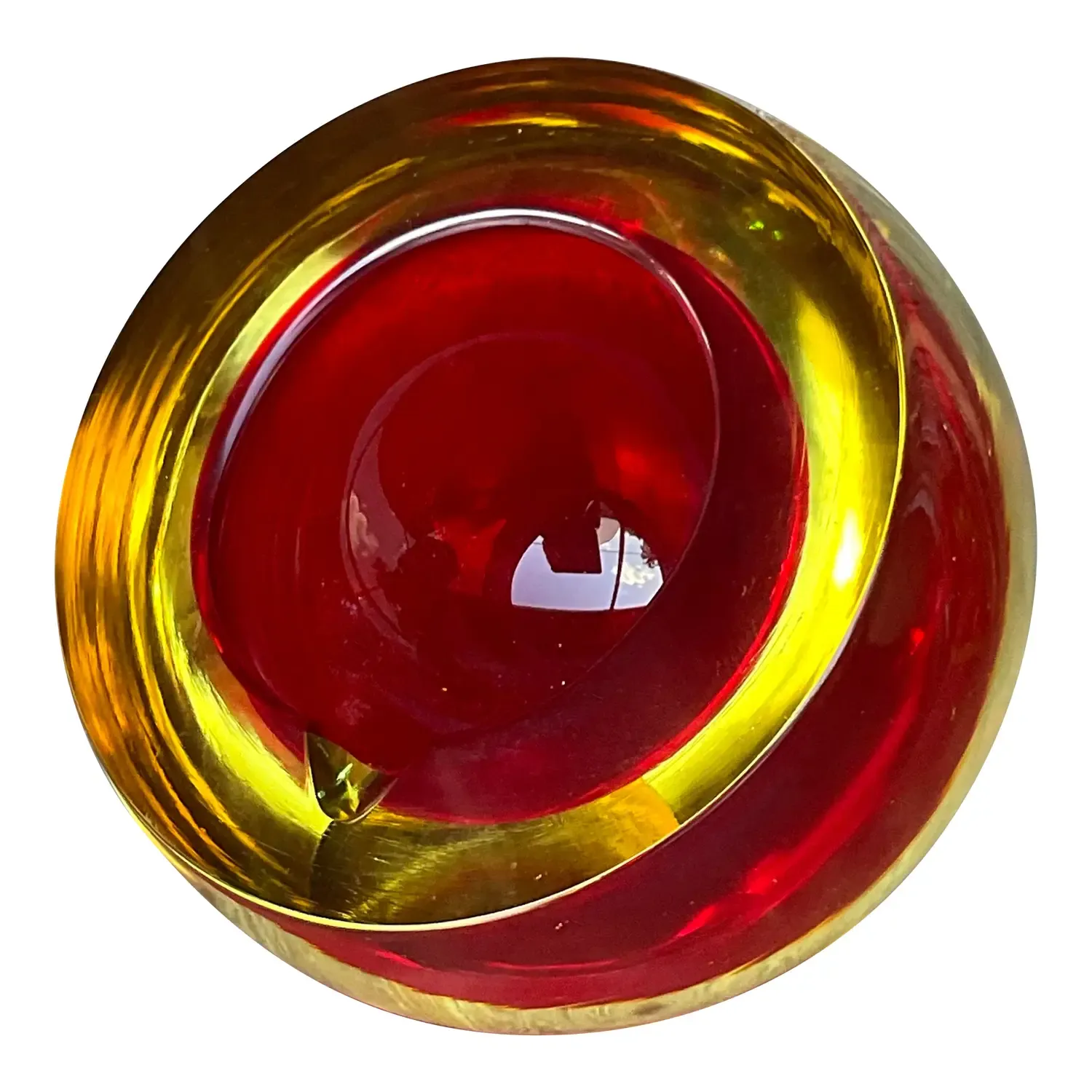 Vintage Italian Murano Sommeroso Attributed Orbe Glass Ashtray — additional photo 1