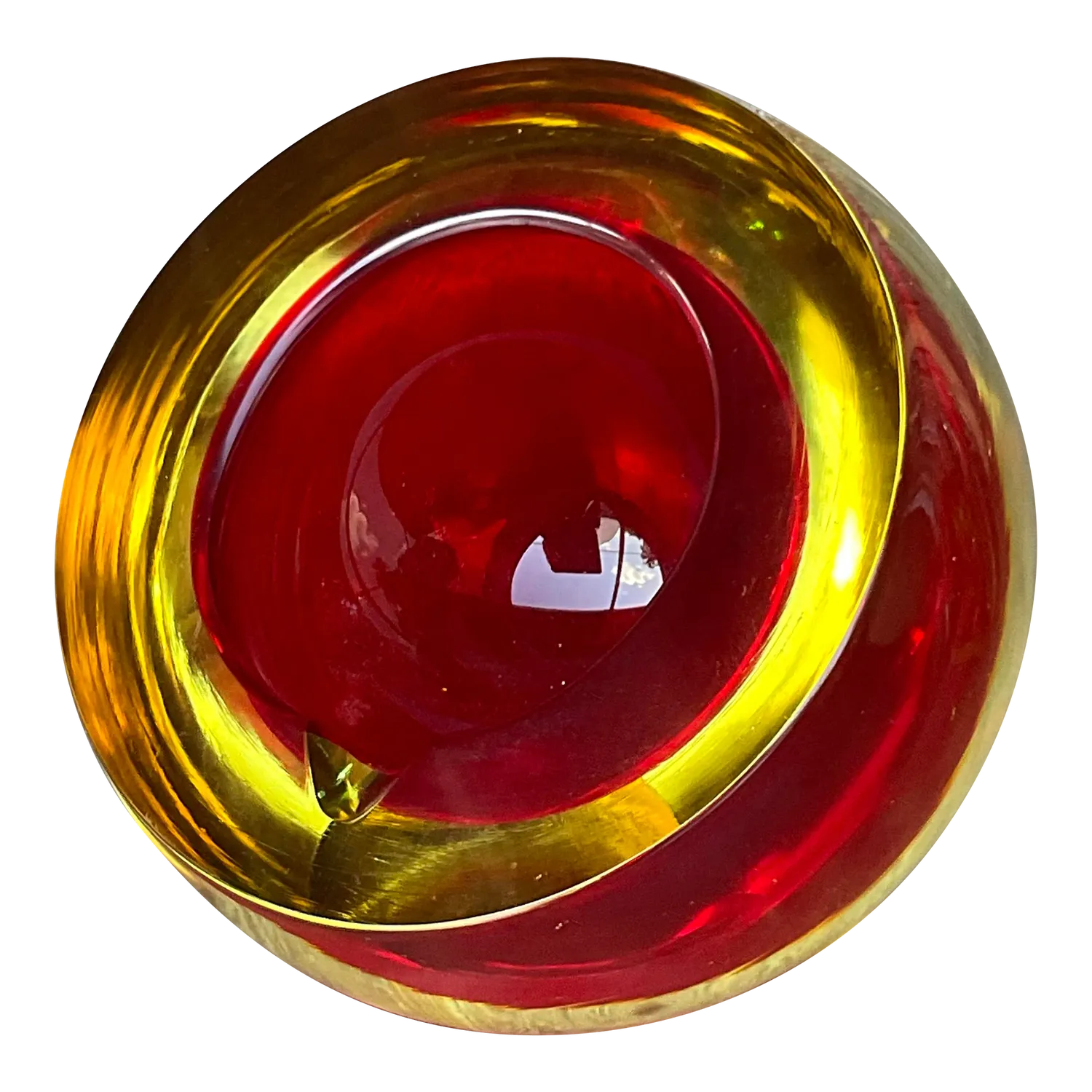 Vintage Italian Murano Sommeroso Attributed Orbe Glass Ashtray — additional photo 3