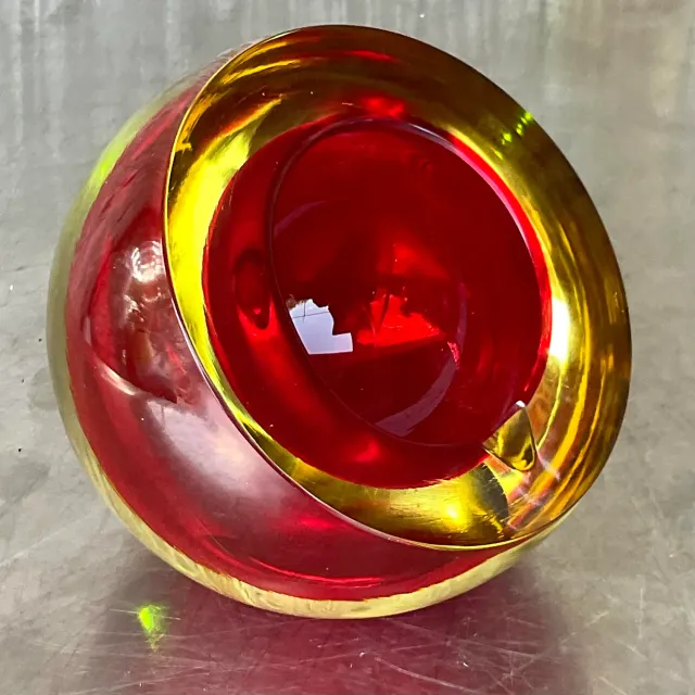 Vintage Italian Murano Sommeroso Attributed Orbe Glass Ashtray — additional photo 6