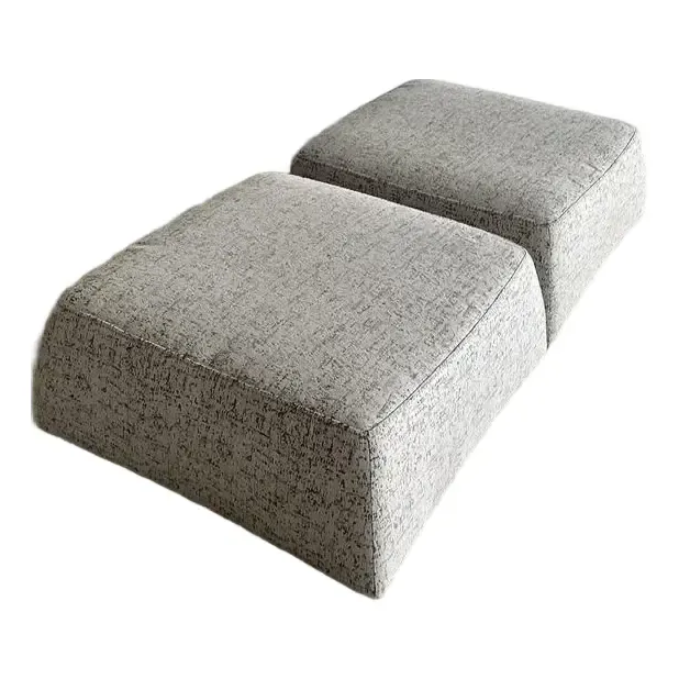 Vintage Italian Natuzzi Low Ottomans - A Pair — additional photo 1