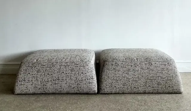 Vintage Italian Natuzzi Low Ottomans - A Pair — additional photo 2