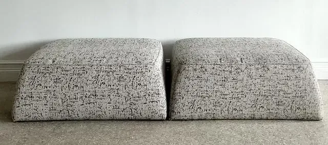 Vintage Italian Natuzzi Low Ottomans - A Pair — additional photo 3