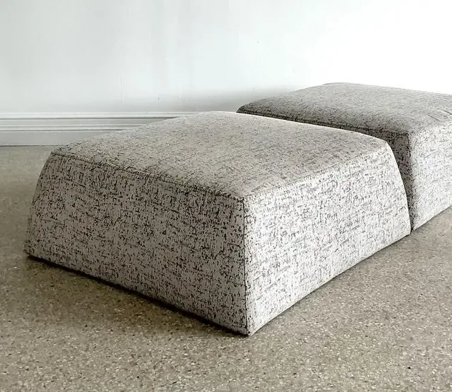 Vintage Italian Natuzzi Low Ottomans - A Pair — additional photo 4