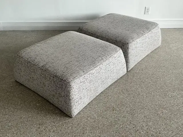 Vintage Italian Natuzzi Low Ottomans - A Pair — additional photo 5