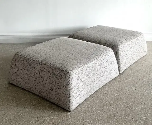 Vintage Italian Natuzzi Low Ottomans - A Pair — additional photo 6