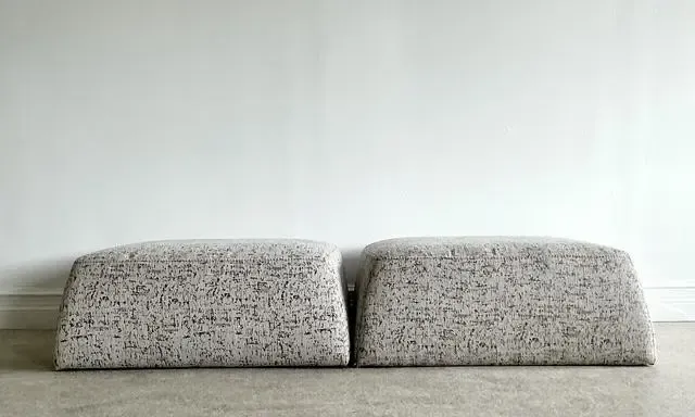 Vintage Italian Natuzzi Low Ottomans - A Pair — additional photo 8