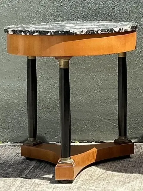 Vintage Italian Neoclassical Stone Top Side Tables - A Pair — additional photo 5