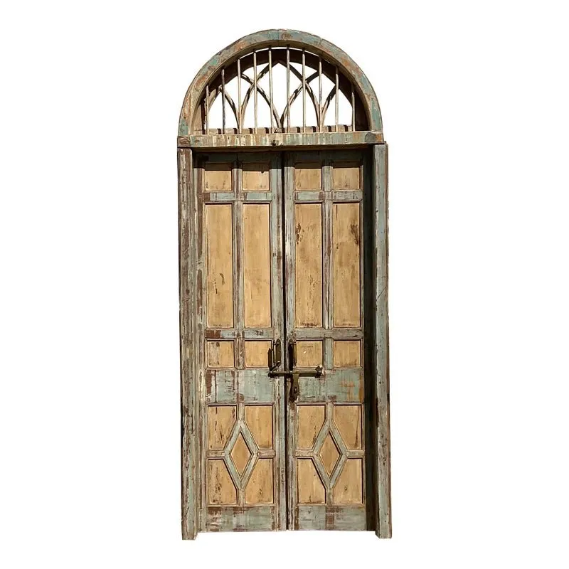 Vintage Italian Patinated Doors With Coordinating Transom — additional photo 1