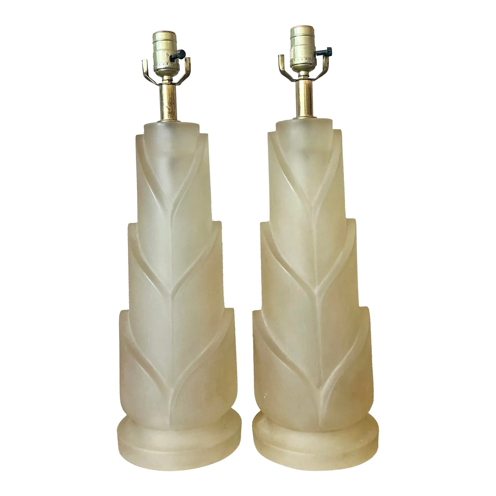 Vintage Italian Paulo Gucci Frosted Resin Lamps - A Pair — additional photo 1