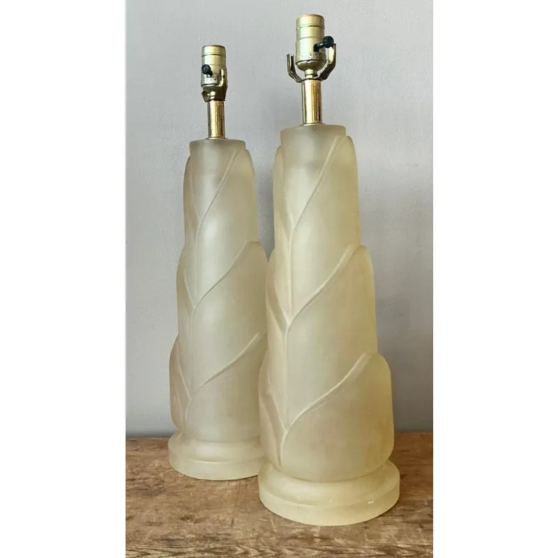 Vintage Italian Paulo Gucci Frosted Resin Lamps - A Pair — additional photo 2