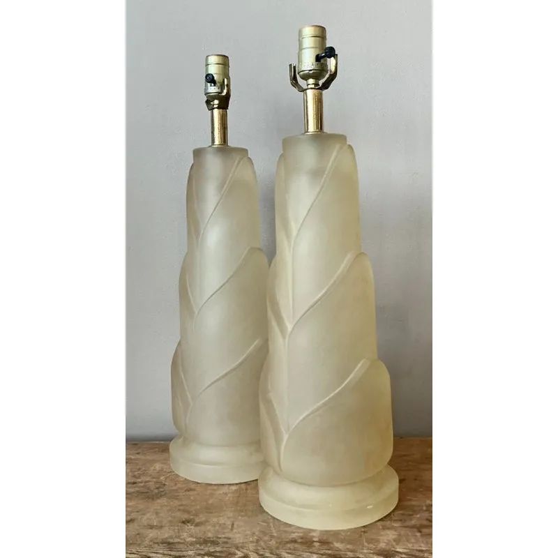 Vintage Italian Paulo Gucci Frosted Resin Lamps - A Pair — additional photo 5