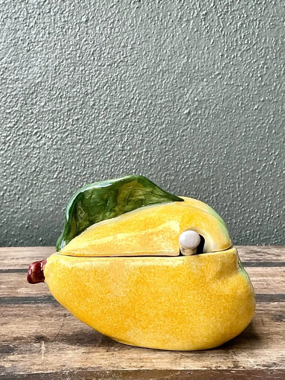 Vintage Italian Pear Sugar Bowl — additional photo 5