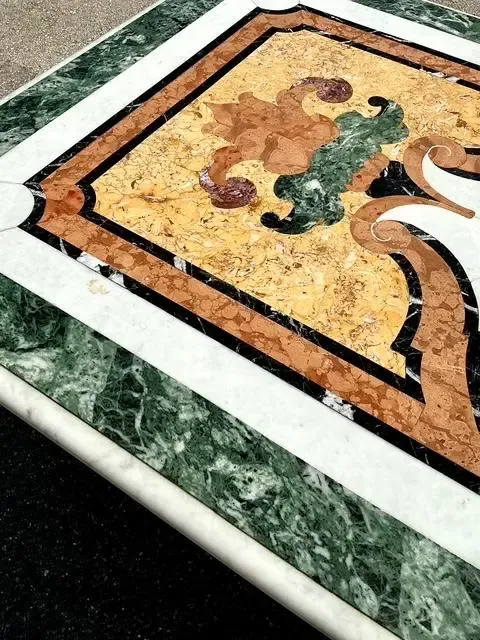 Vintage Italian Pietra Dura Inlay Marble Dining Table — additional photo 4