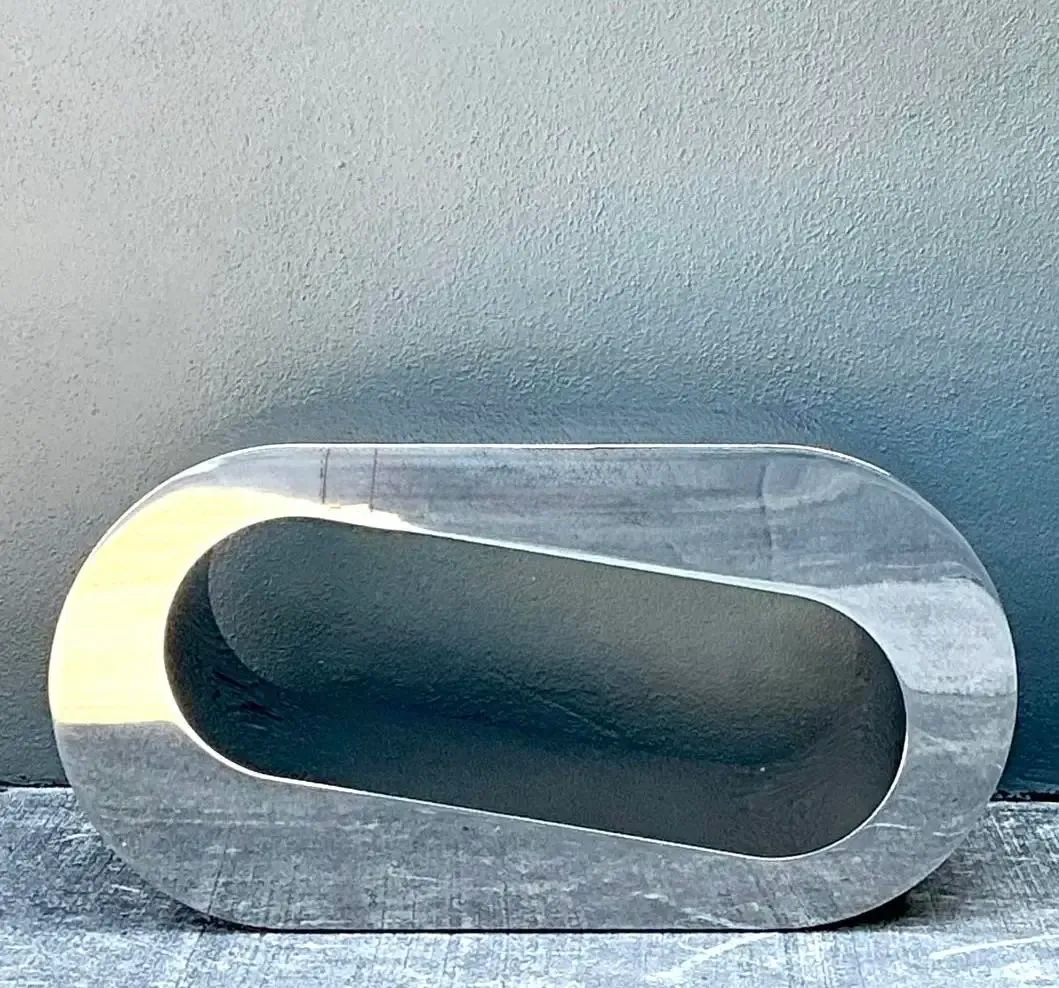 Vintage Italian Polished Chrome Coffee Table — additional photo 3