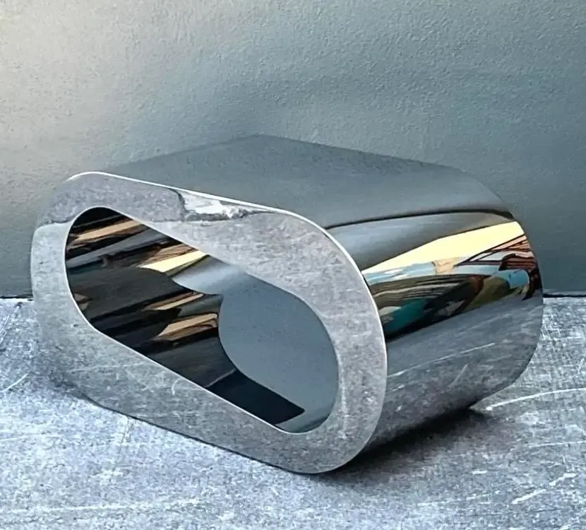 Vintage Italian Polished Chrome Coffee Table — additional photo 4