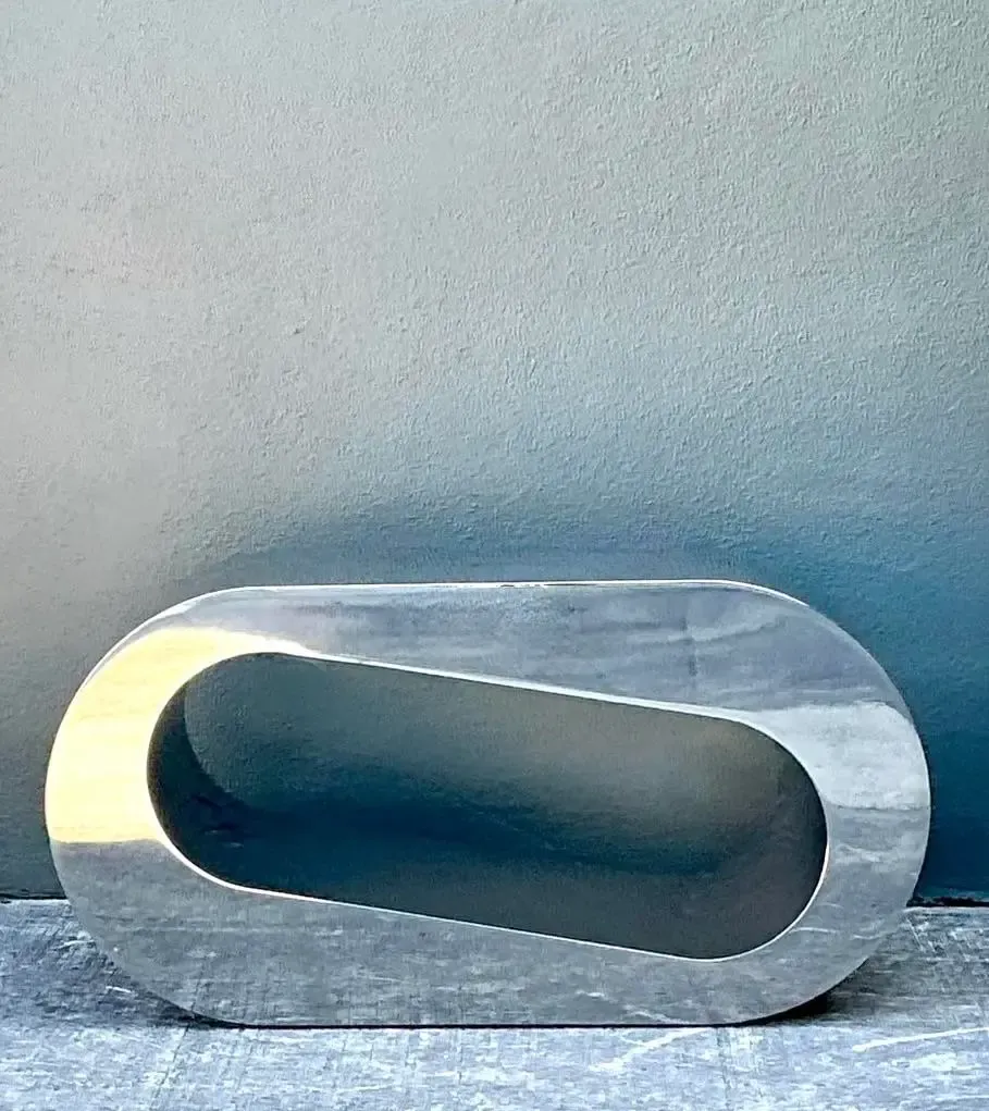 Vintage Italian Polished Chrome Coffee Table — additional photo 8