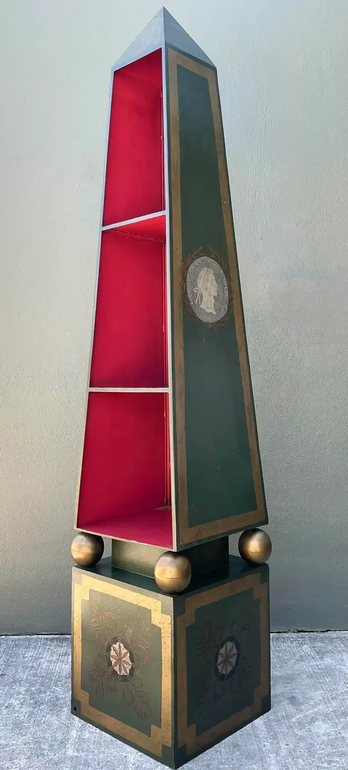 Vintage Italian Renzo Mongiardino Hand Painted Tole Etagere