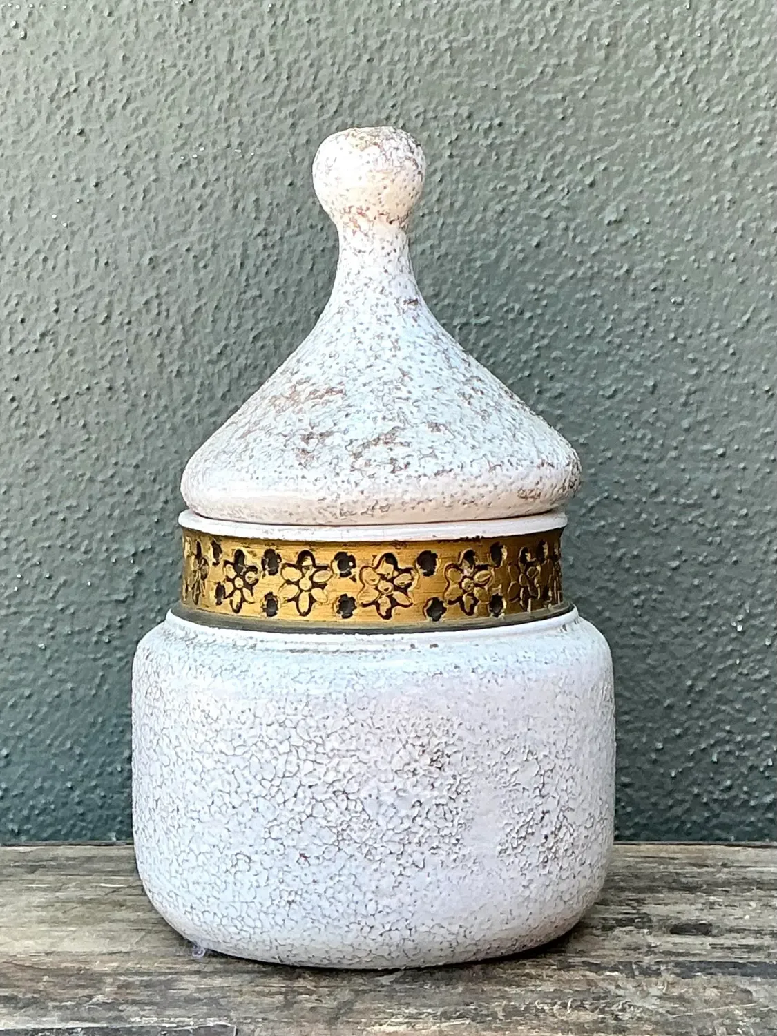 Vintage Italian Rosenthal Netter Glazed Ceramic Lidded Jar — additional photo 3