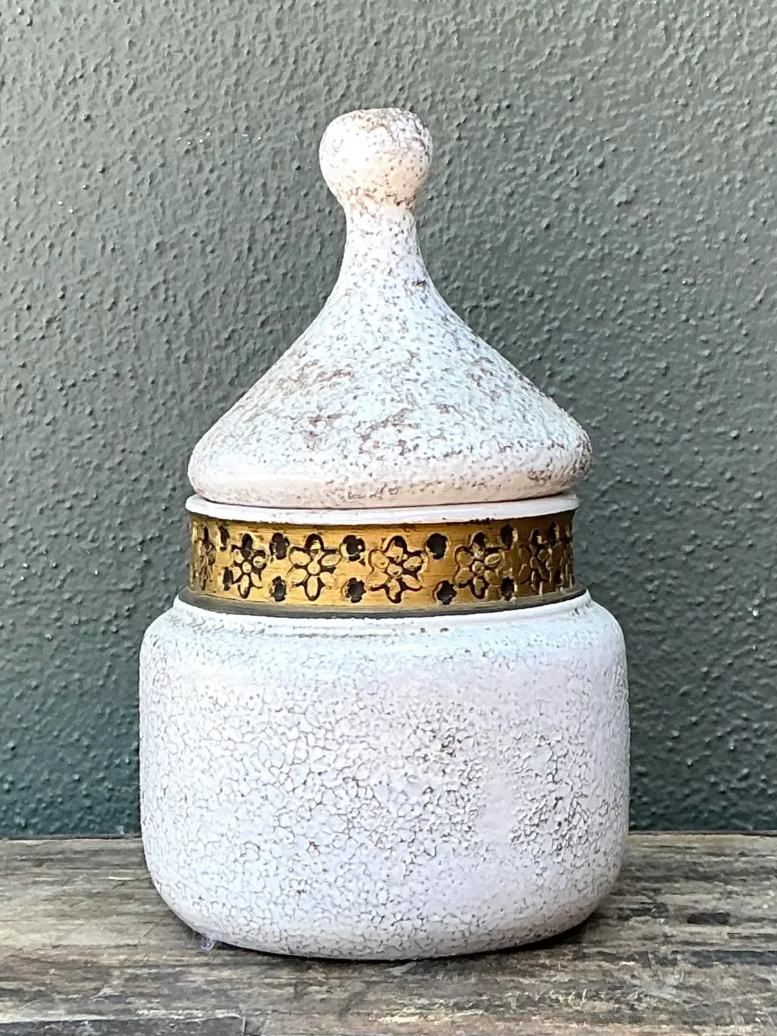 Vintage Italian Rosenthal Netter Glazed Ceramic Lidded Jar — additional photo 2