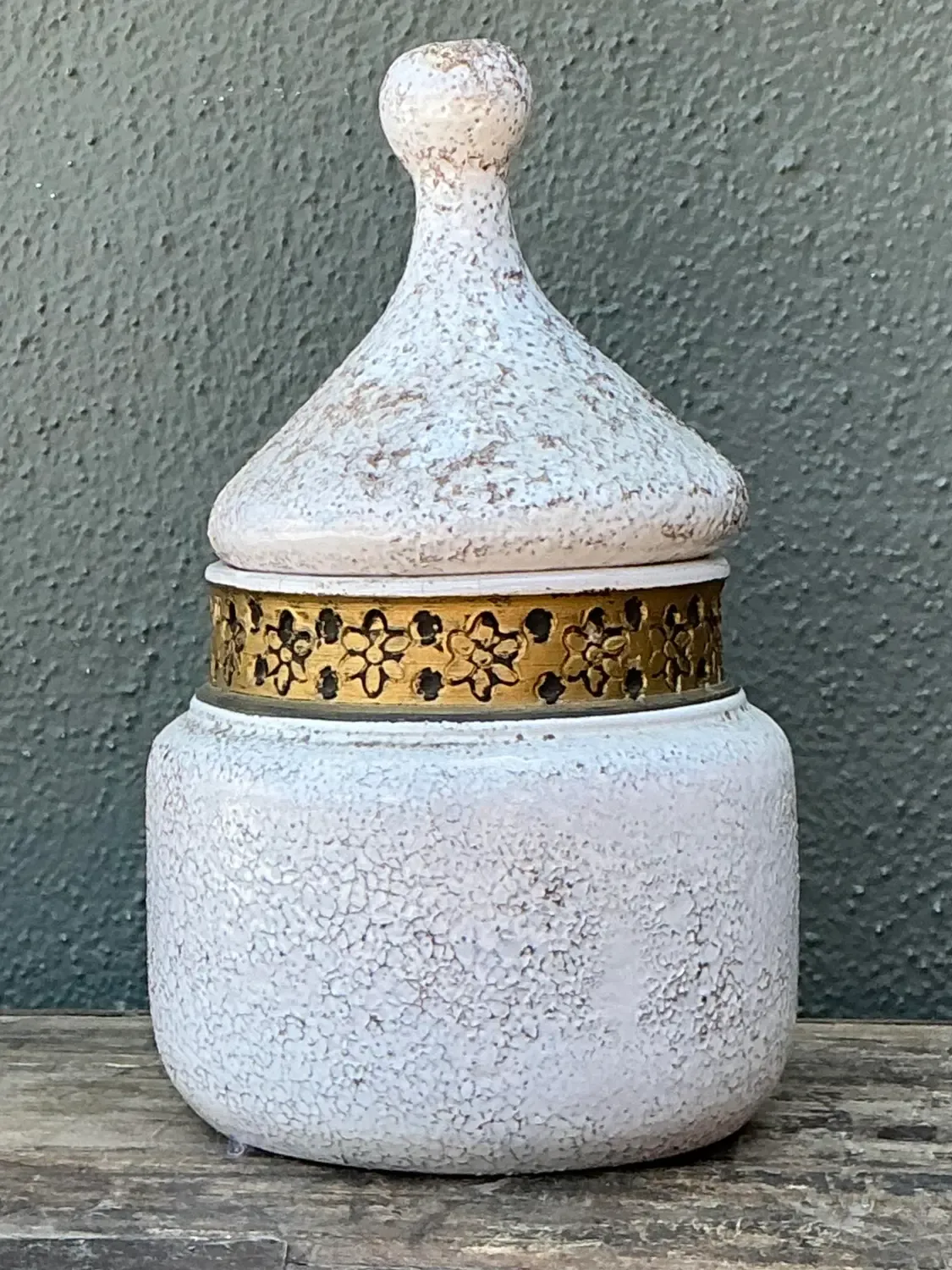 Vintage Italian Rosenthal Netter Glazed Ceramic Lidded Jar — additional photo 5