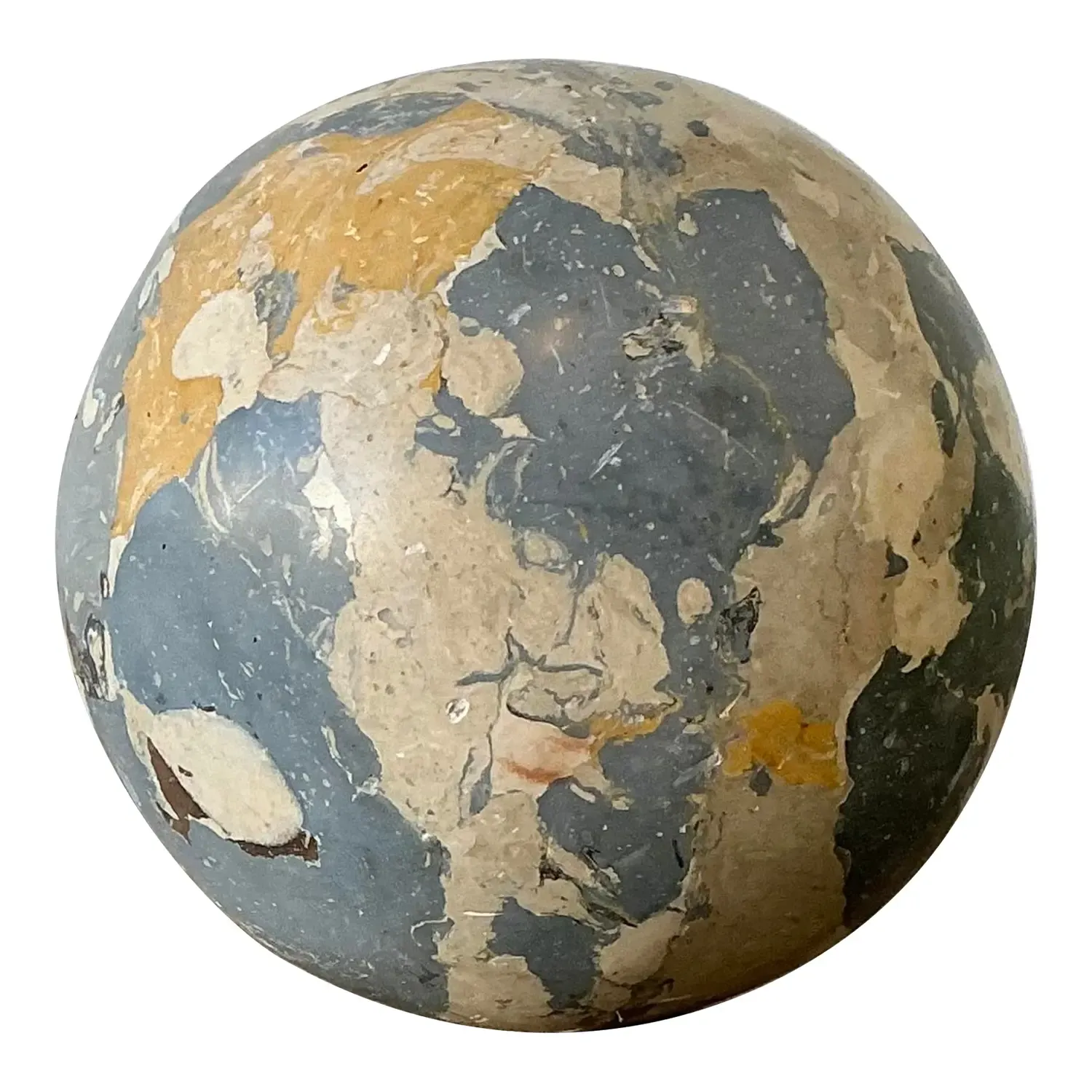 Vintage Italian Scagliola Artisanal Pigmented Plaster Sphere — additional photo 1