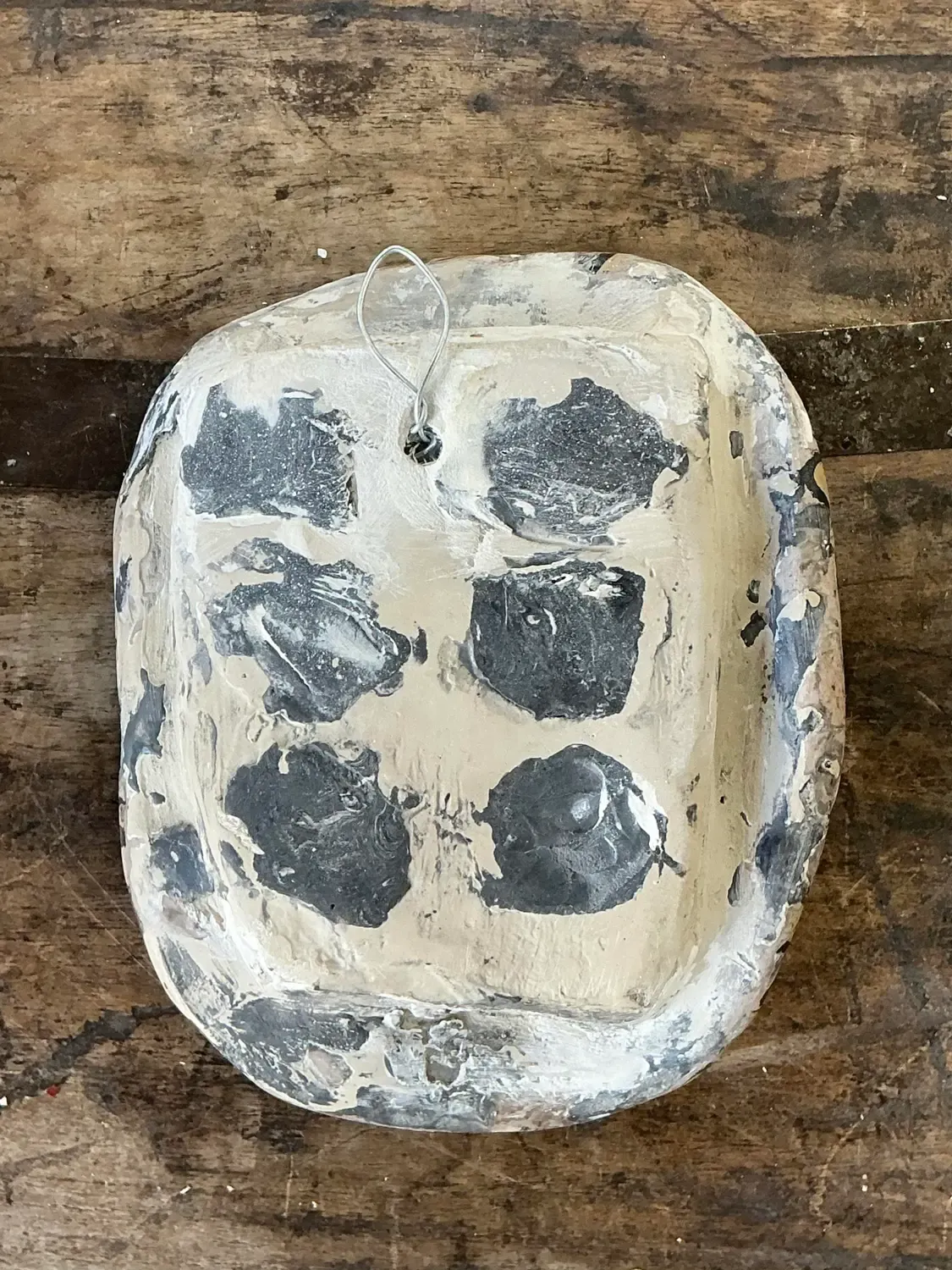 Vintage Italian Scagliola Artisanal Pigmented Plaster Turtle Shell — additional photo 7