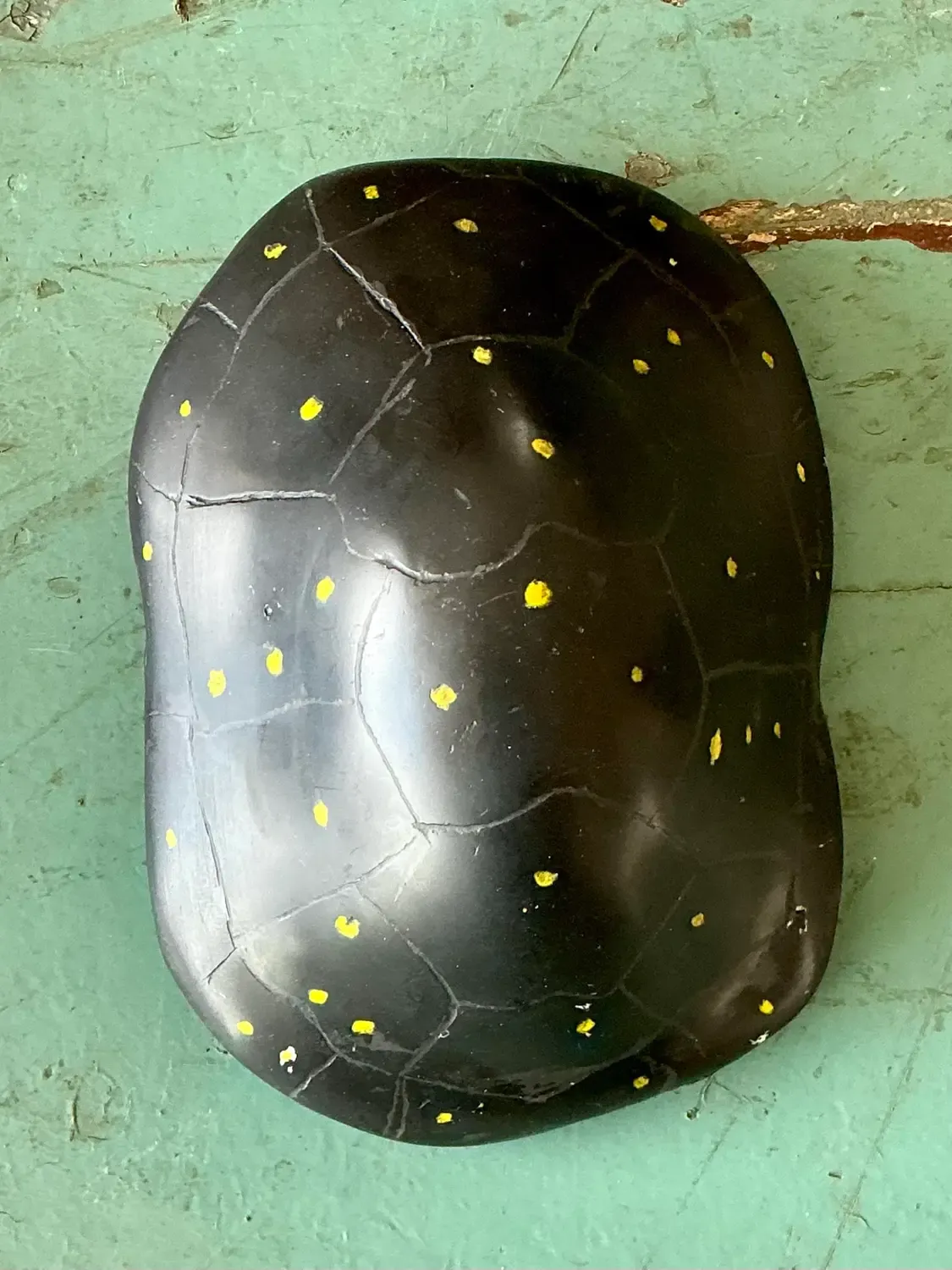 Vintage Italian Scagliola Pigmented Plaster Turtle Shell - Plaster, 5.75W x 8.75H — additional photo 1