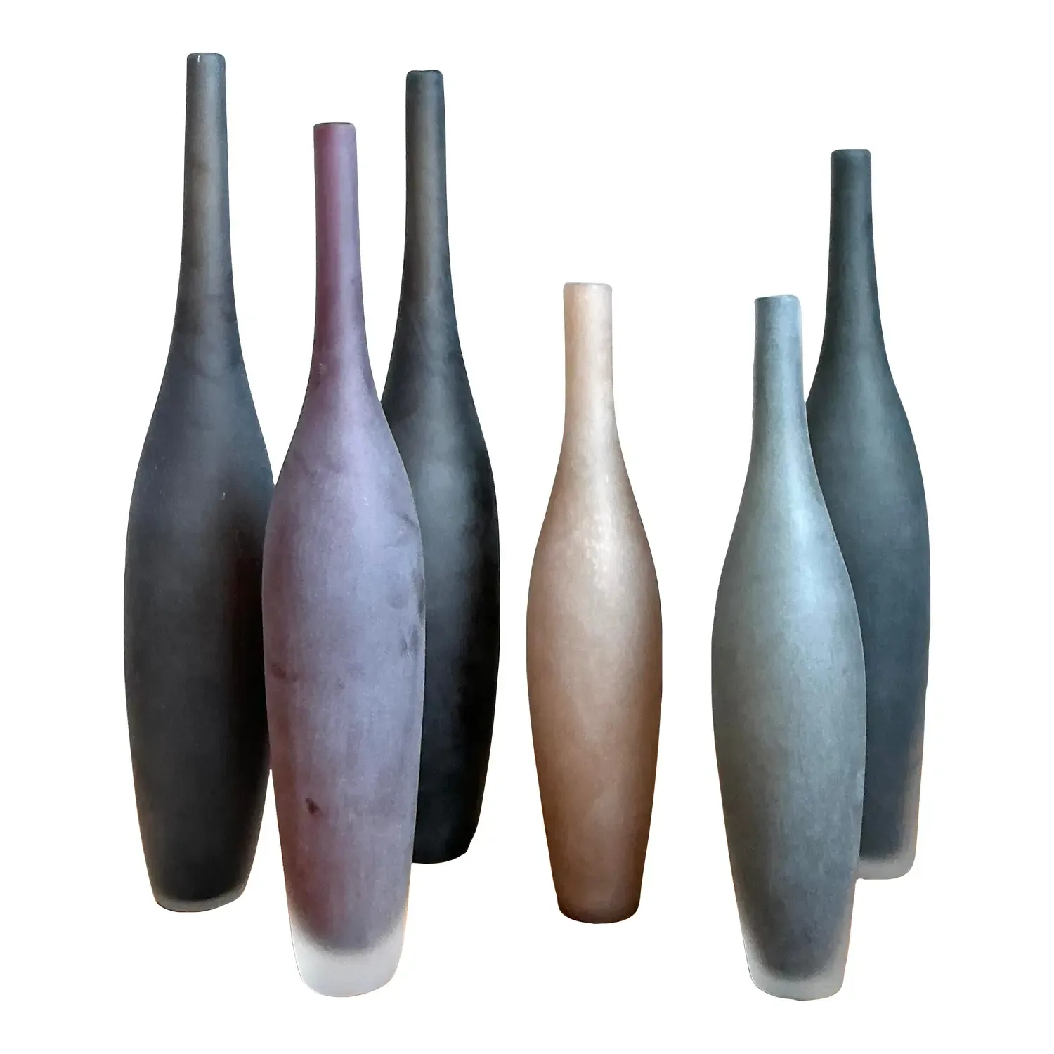 Vintage Italian Signed Art Glass Vases - Set of 6 — additional photo 1