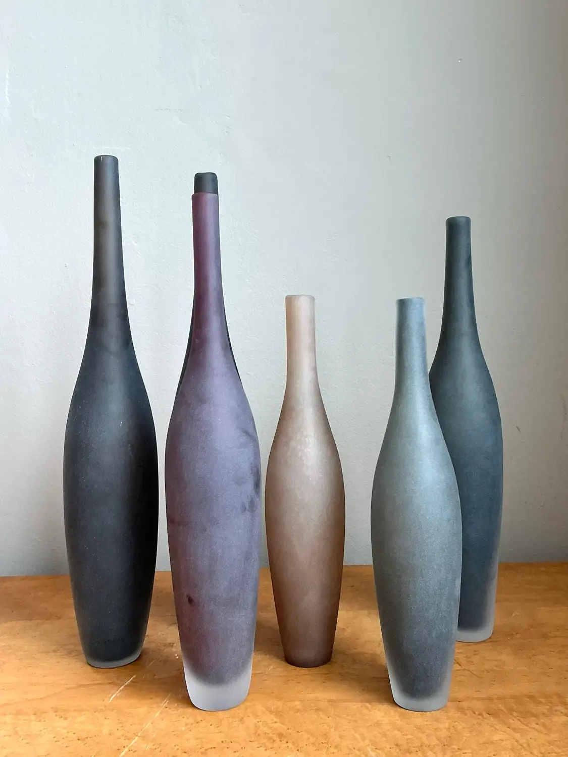 Vintage Italian Signed Art Glass Vases - Set of 6 — additional photo 4